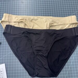 NWT Slick Chicks 2 Pack Briefs Women's Underwear Size‎ XL Beige&Black  Adaptive